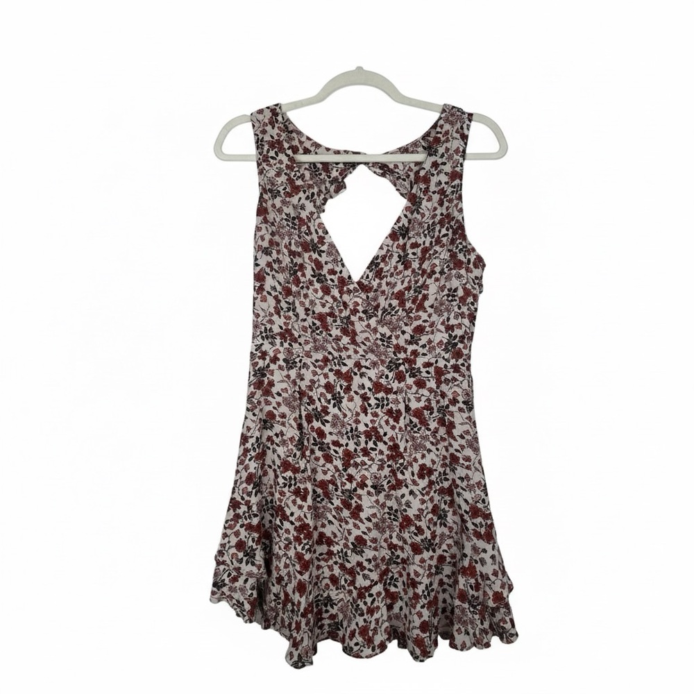 B. Darlin Red Floral Fit & Flare Mini Dress Size 7/8